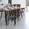 Flash Furniture Gray Vinyl Seat Dining Chair with Walnut Wood Back XU-DG6V5GYV-WAL-GG - alternate 2